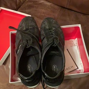 Black Coach Sneakers. 7.5